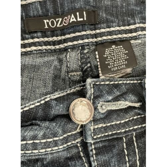 Roz & Ali Stretchy, Straight Legs, navy, dark blue, Jeans, size 8 - Picture 4 of 8